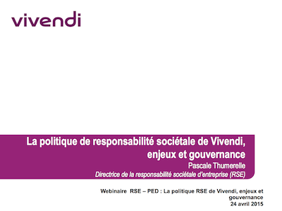 Présentation Vivendi 24 avril 2015