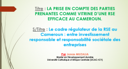 Yaounde - Partie prenante
